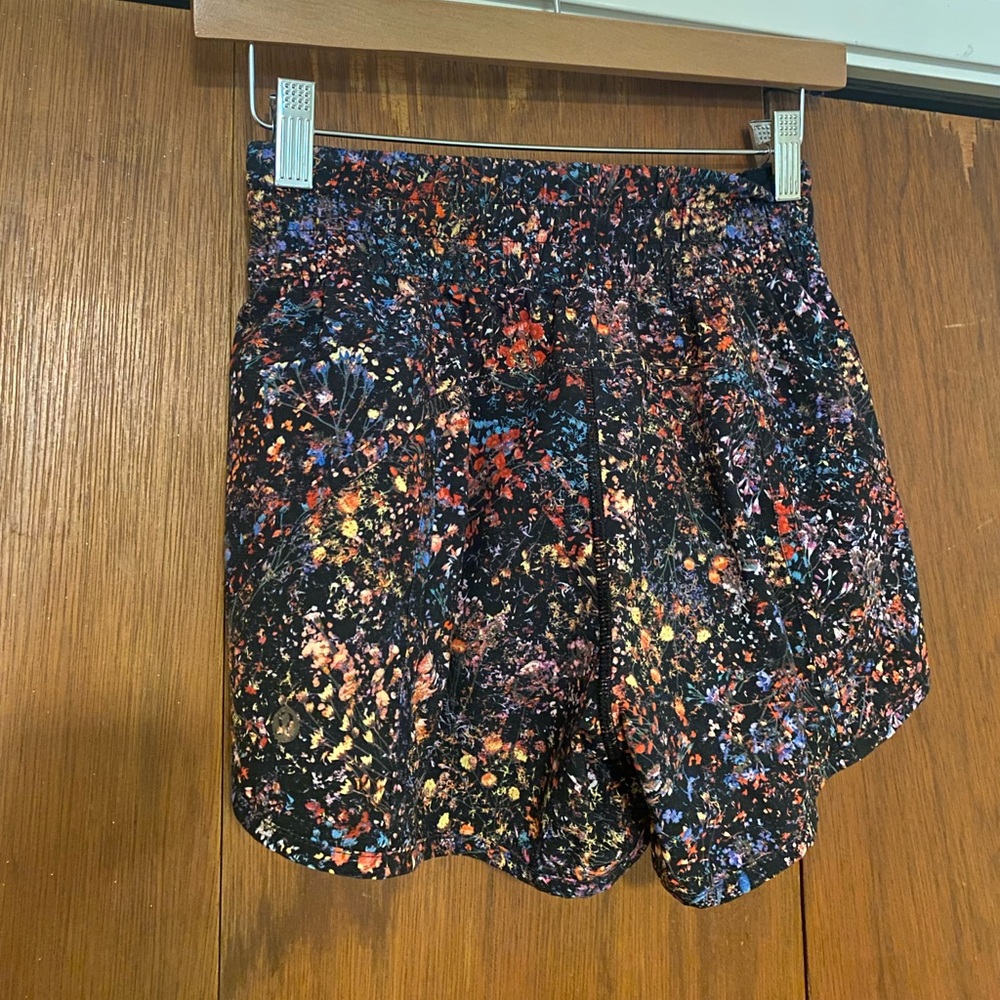 Floral Lulu Lemon running shorts